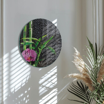 Orologio rotondo Spa al bambù