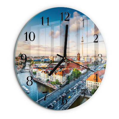 Orologio rotondo fiume cittadino