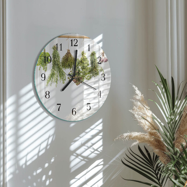 Orologio rotondo erbe