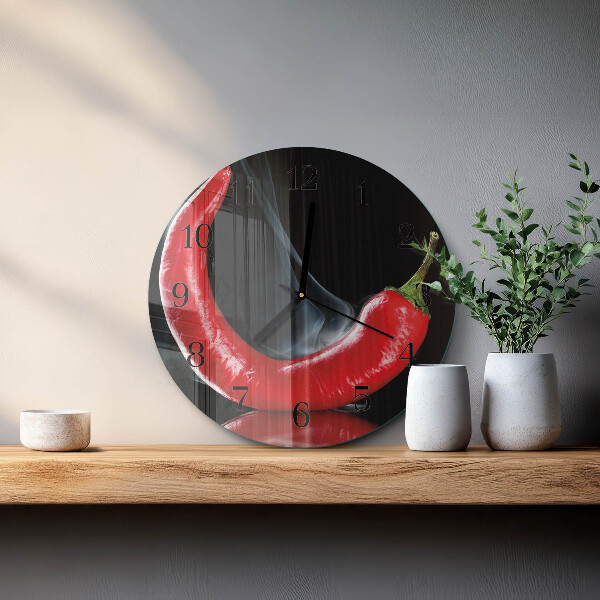 Orologio rotondo peperoncino