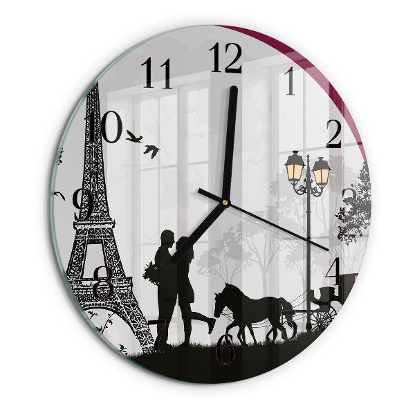 Orologio rotondo Amore di Parigi