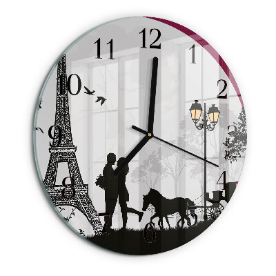 Orologio rotondo Amore di Parigi