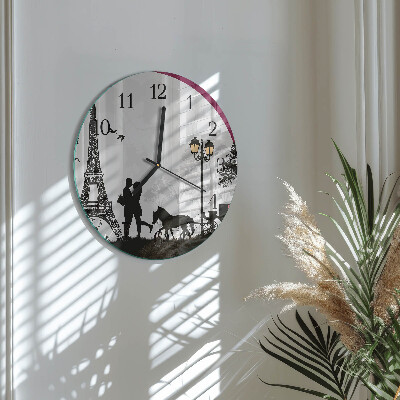 Orologio rotondo Amore di Parigi