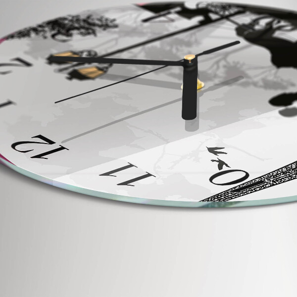 Orologio rotondo Amore di Parigi