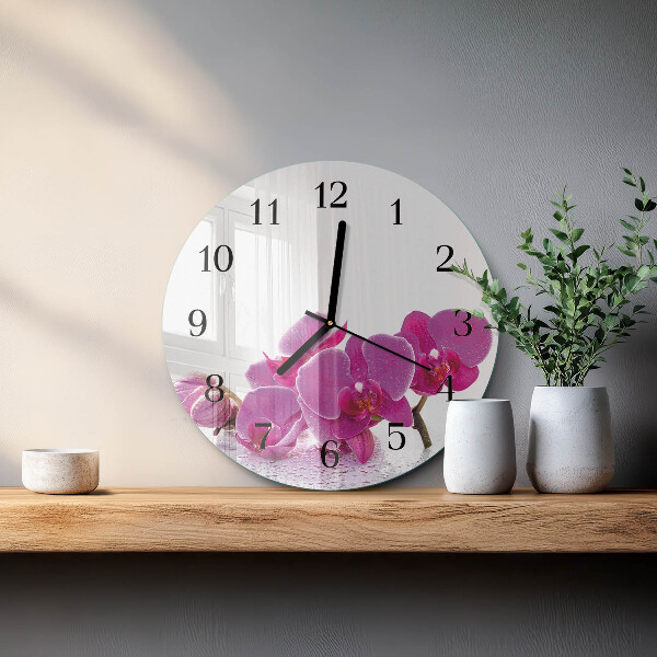 Orologio rotondo Orchidea