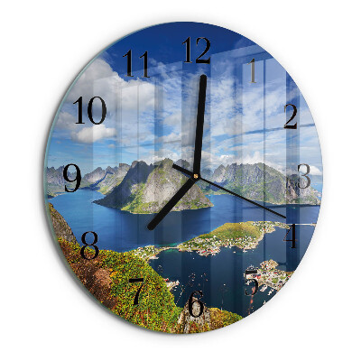 Orologio rotondo Montagne