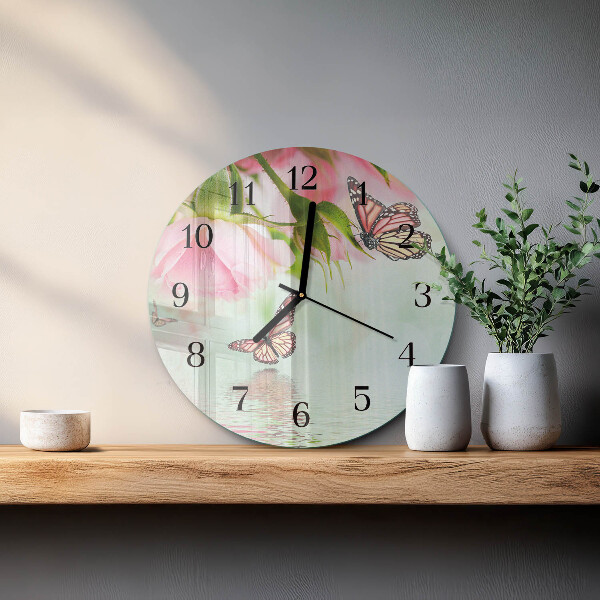Orologio rotondo Farfalle