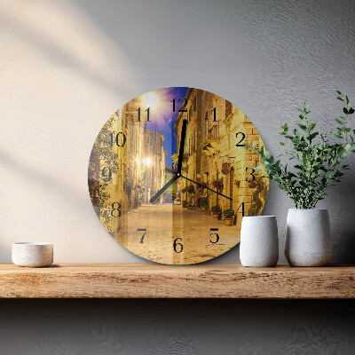 Orologio rotondo Notte di strada