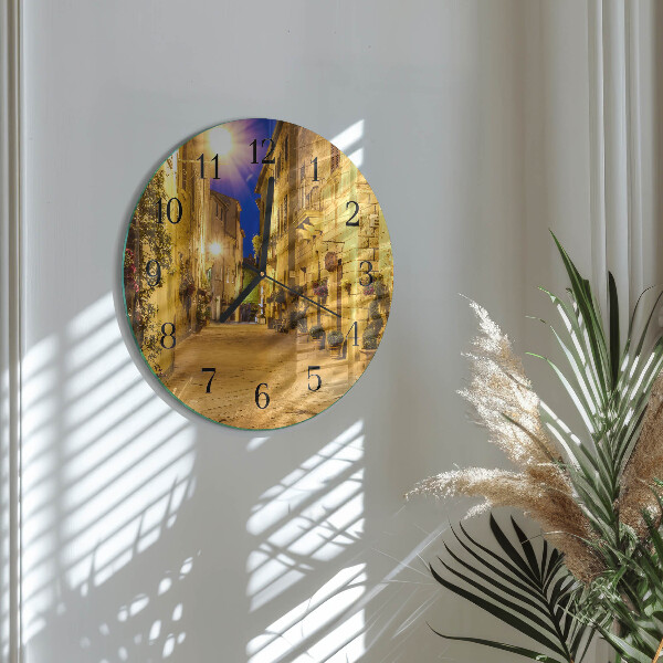Orologio rotondo Notte di strada