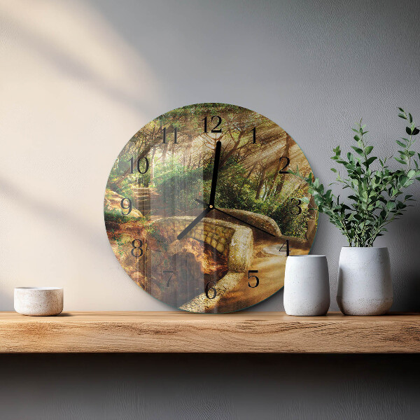Orologio rotondo Ponte della foresta