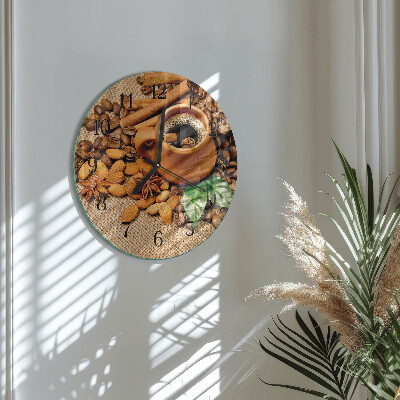 Orologio rotondo Mandorle alla cannella