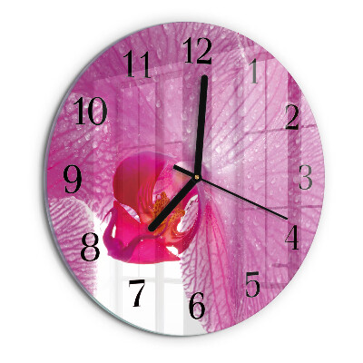 Orologio rotondo Orchidea