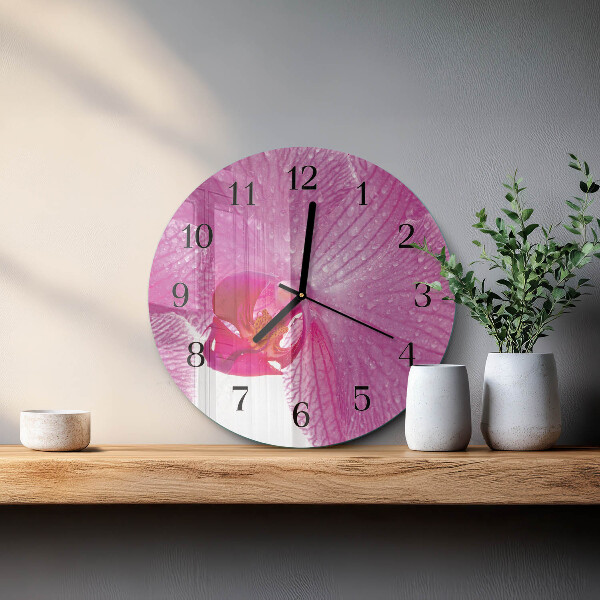 Orologio rotondo Orchidea