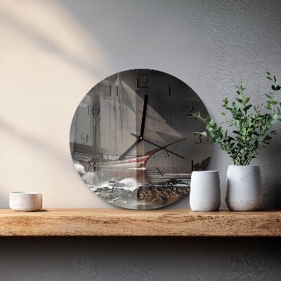 Orologio rotondo Barca a vela