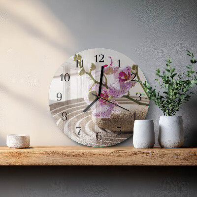 Orologio rotondo Orchidea di sabbia