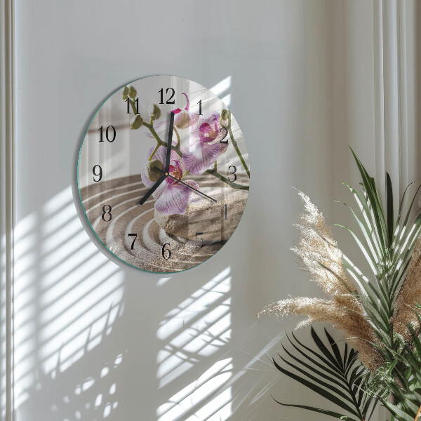 Orologio rotondo Orchidea di sabbia