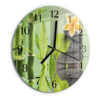 Orologio rotondo Pietre di bambù