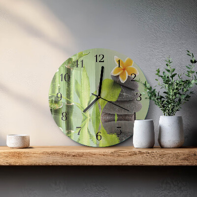 Orologio rotondo Pietre di bambù