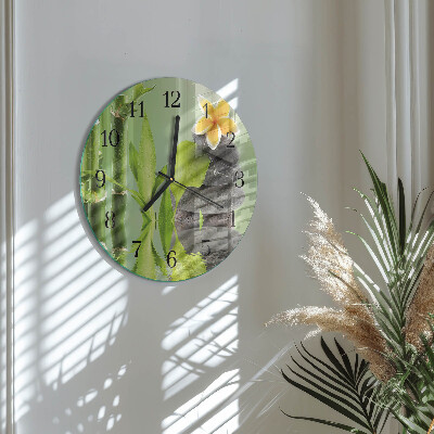 Orologio rotondo Pietre di bambù