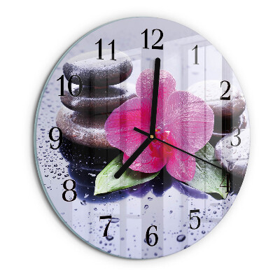Orologio rotondo Orchidea
