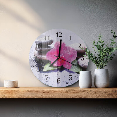 Orologio rotondo Orchidea