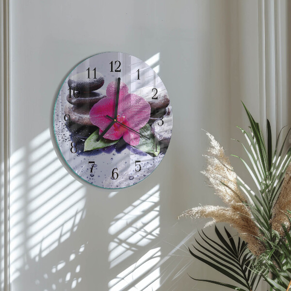 Orologio rotondo Orchidea