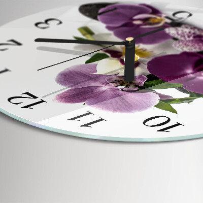 Orologio rotondo Orchidea