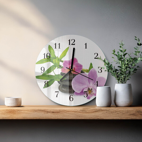 Orologio rotondo Orchidea