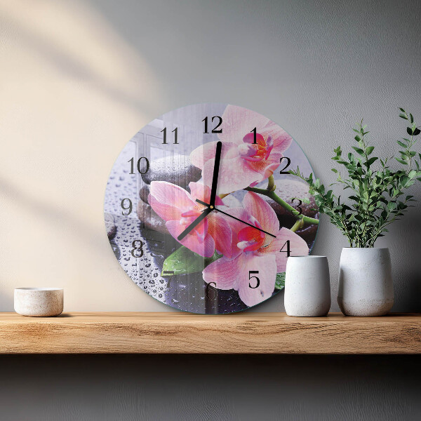 Orologio rotondo Orchidea