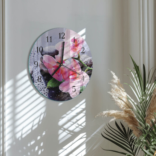 Orologio rotondo Orchidea