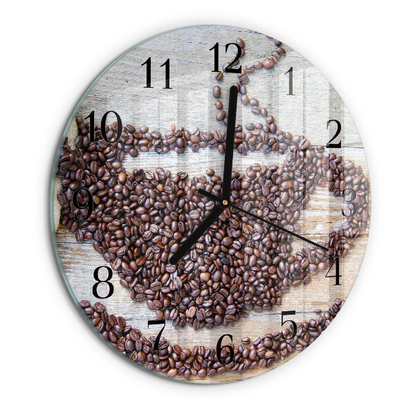 Orologio rotondo chicchi di caffè