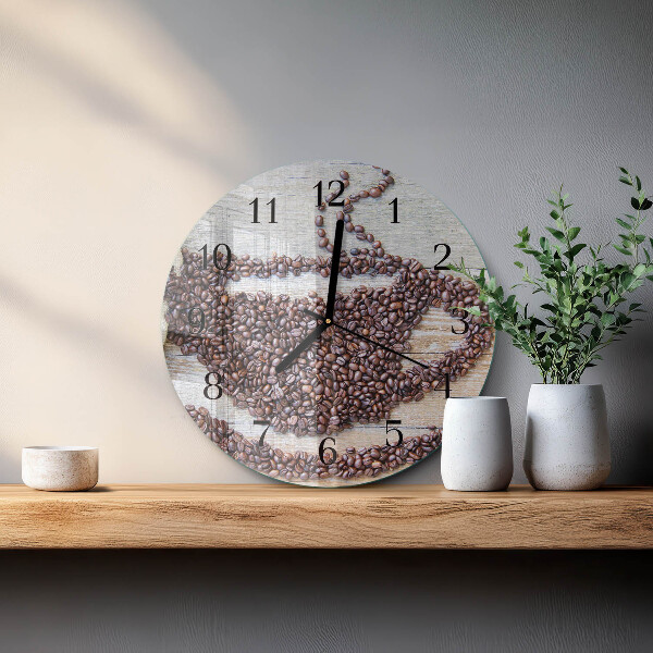 Orologio rotondo chicchi di caffè