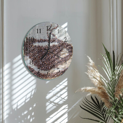 Orologio rotondo chicchi di caffè