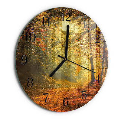 Orologio rotondo Autunno nella foresta