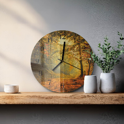 Orologio rotondo Autunno nella foresta