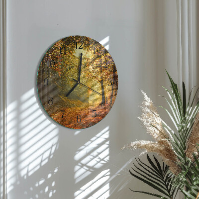 Orologio rotondo Autunno nella foresta