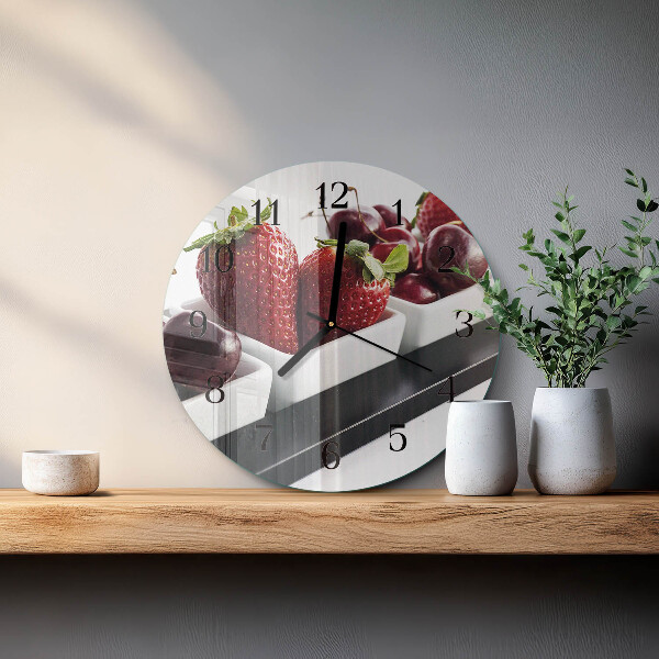 Orologio rotondo Fragole