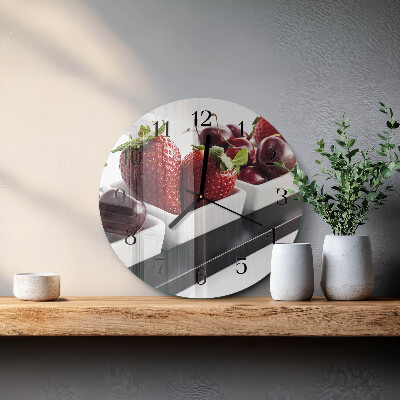 Orologio rotondo Fragole