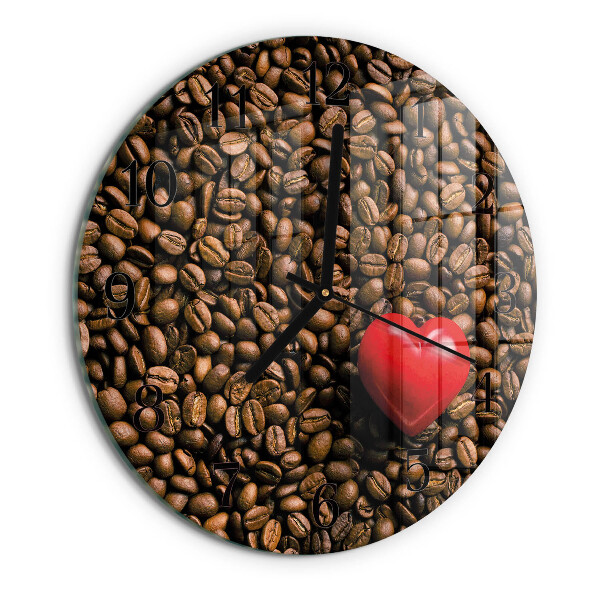 Orologio rotondo chicchi di caffè