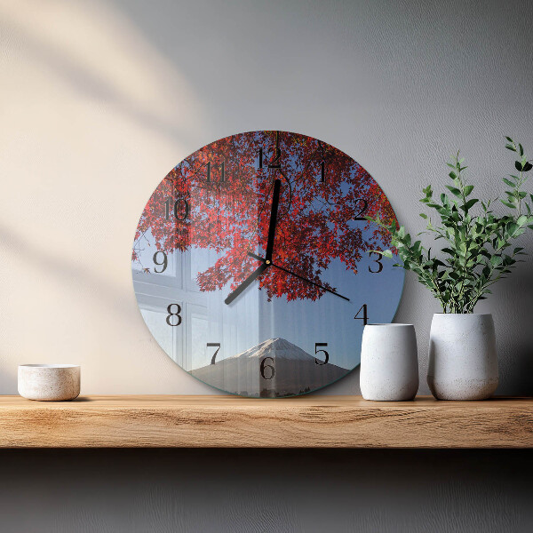 Orologio rotondo Foglie di montagna