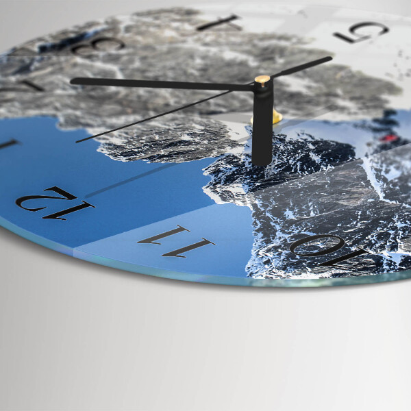 Orologio rotondo Montagne invernali