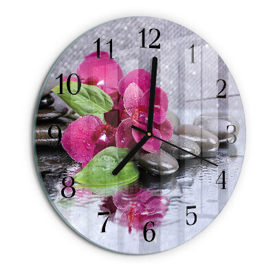 Orologio rotondo Orchidea