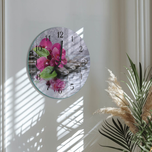 Orologio rotondo Orchidea