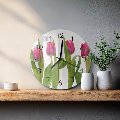 Orologio rotondo Tulipani