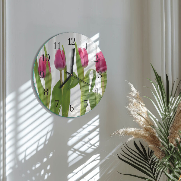 Orologio rotondo Tulipani