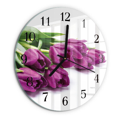 Orologio rotondo Tulipani