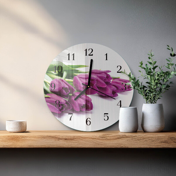 Orologio rotondo Tulipani
