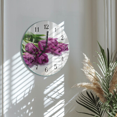 Orologio rotondo Tulipani