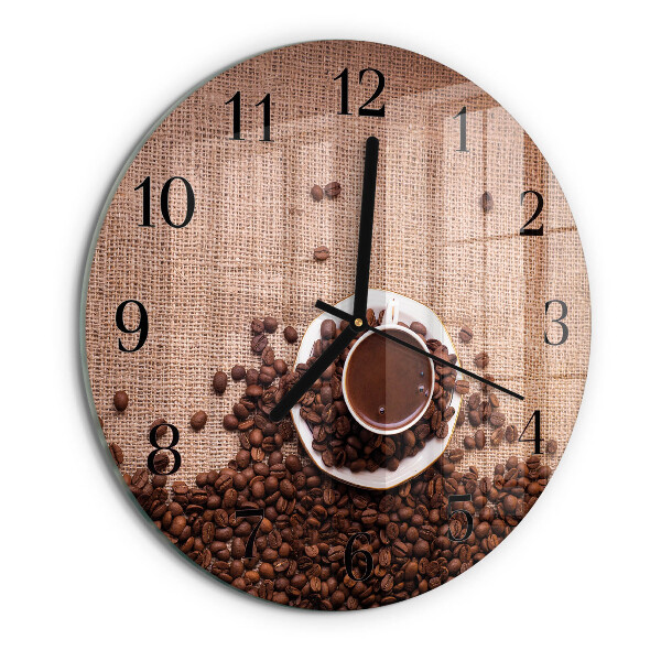 Orologio rotondo chicchi di caffè