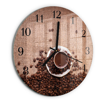Orologio rotondo chicchi di caffè